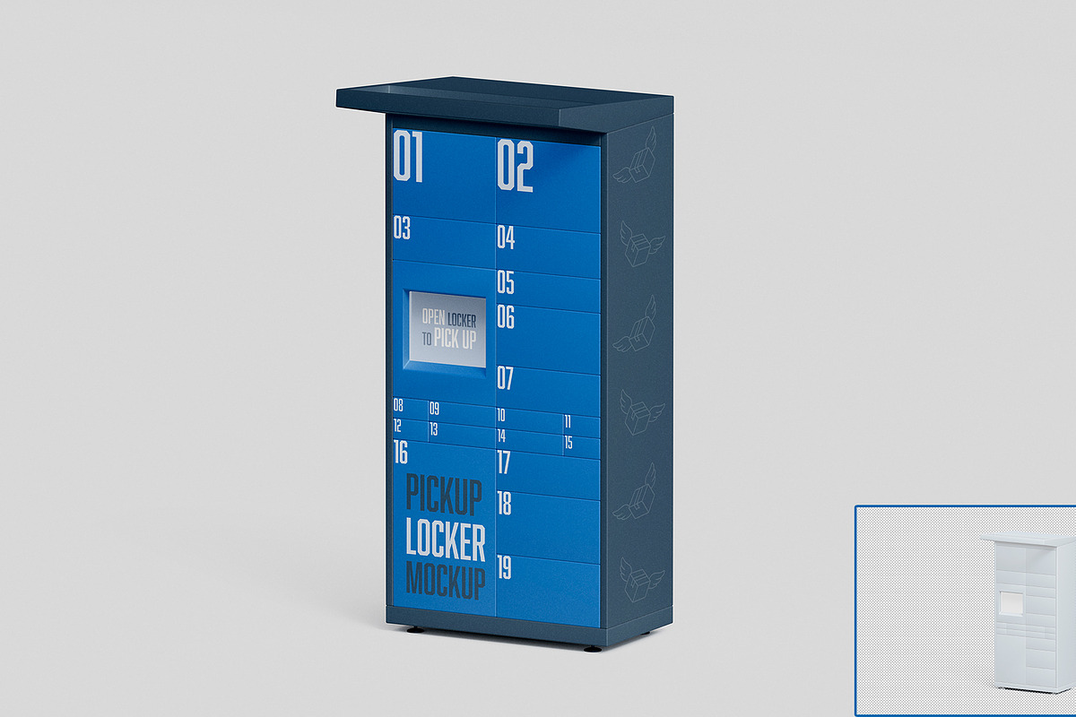 3D Parcel Locker Mockup, a Packaging Mockup by McLittle Stock (Photo 2 of 4)