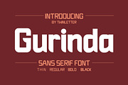 Gurinda, a Sans Serif Font by twinstd (Thumbnail 1 of 11)