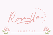 Romlla - Script Font, a Script Font by GFRcreative (Thumbnail 1 of 8)