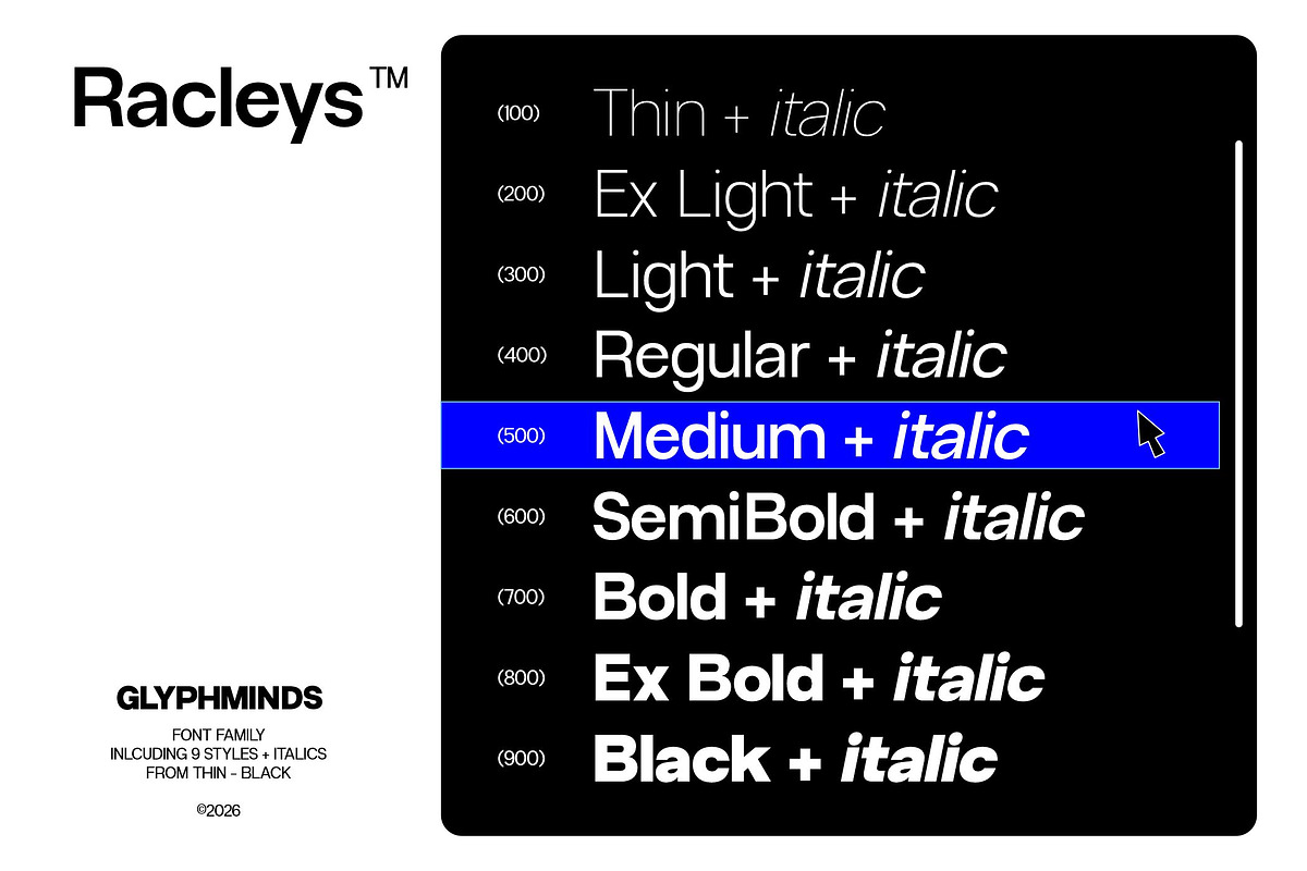 Racleys Font, a Sans Serif Font by Glyphminds Studios (Photo 2 of 10)