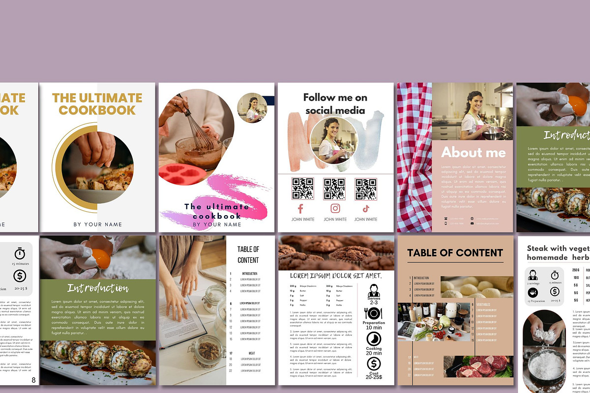 Canva Recipes Cookbook Template, a Magazine Template by iloveTemplate