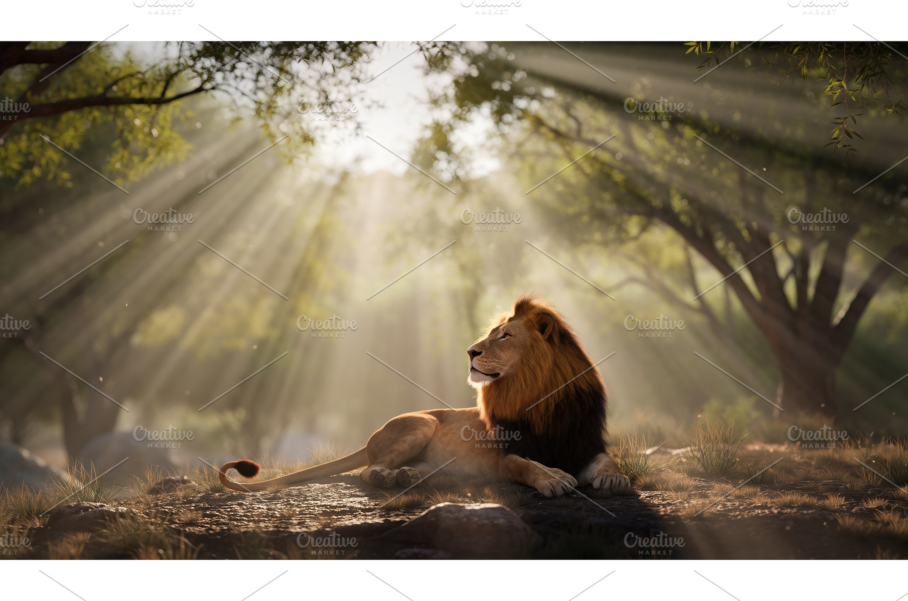 Majestic male lion with a full mane, an Animal Photo by Igor Tichonow