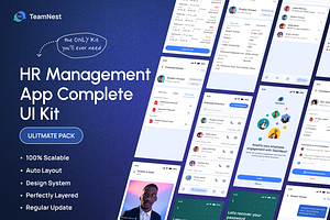 HR Management App Figma UI Kit, an UI Kit Template by aideas