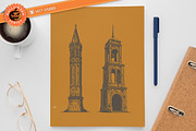 9 Creepy Tower Stamp Brushes, a Brush Add-On by vectstudio (Thumbnail 9 of 10)