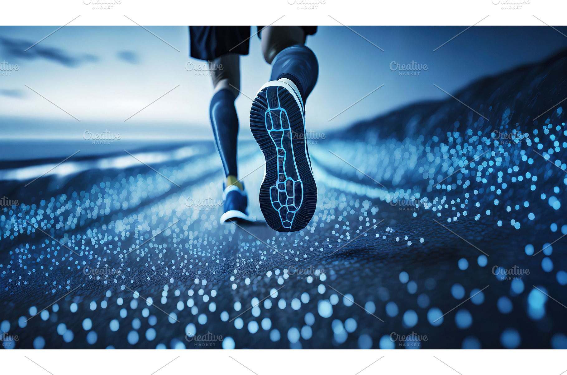 A runner's shoe captured mid-stride, a Sports & Recreation Photo by Igor Tichonow