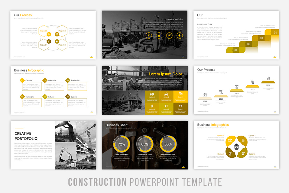 Construction Powerpoint Template, a Presentation Template by Brandearth RRGraph (Photo 3 of 7)