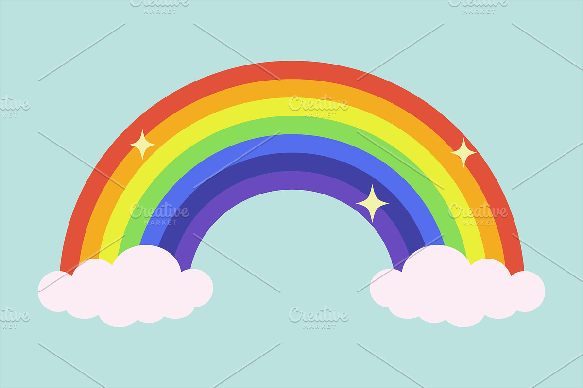 Cute rainbow with authentic colors, an Object Graphic by Soulprint Mercury