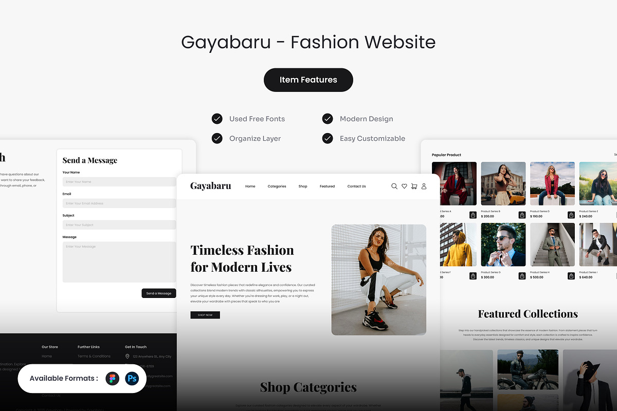 Gayabaru - Fashion Website Template, an UI Kit Template by Kmg Design (Photo 1 of 2)