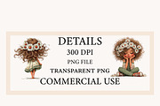 Whimsical Daisy Girls Clipart, an Illustration by Designworld (Thumbnail 2 of 9)