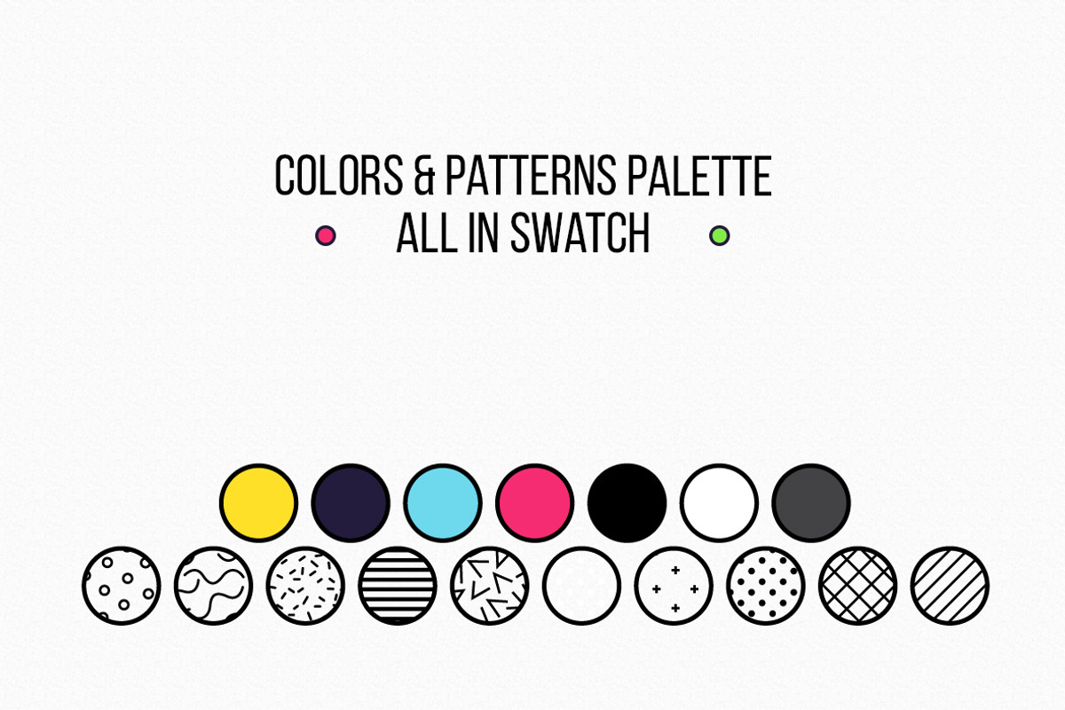 40 Vector Bright Backgrounds in 80s, a Pattern Graphic by softulka (Photo 11 of 13)