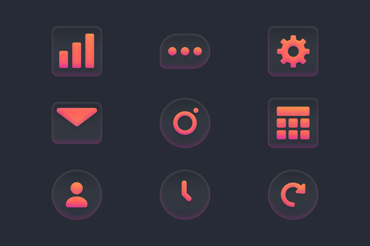 Glass Icon Set, an Icon by unfoldco (Photo 3 of 5)