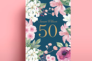 Pink & Navy Blue Greeting Card, a Card Template by Nordic.Arg (Thumbnail 2 of 5)