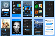 iPhone 6 Media Player UI Kit, an UI Kit Template by Cosmic Motive (Thumbnail 1 of 5)