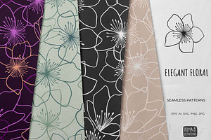 Elegant Floral Line Seamless Pattern, a Pattern Graphic by Irina Ostapenko