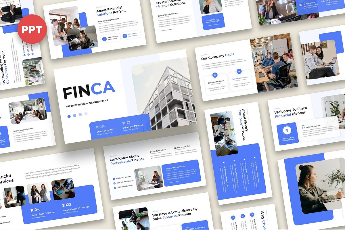 Finca - Financial Planner Powerpoint, a Presentation Template by Fit-tee (Photo 1 of 6)