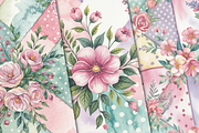 Watercolor Patchwork Blooms, a Background Graphic by Curve Design (Thumbnail 7 of 7)