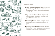 Equestrian Illustrated Print, a Pattern Graphic by Hughes Studio (Thumbnail 4 of 8)