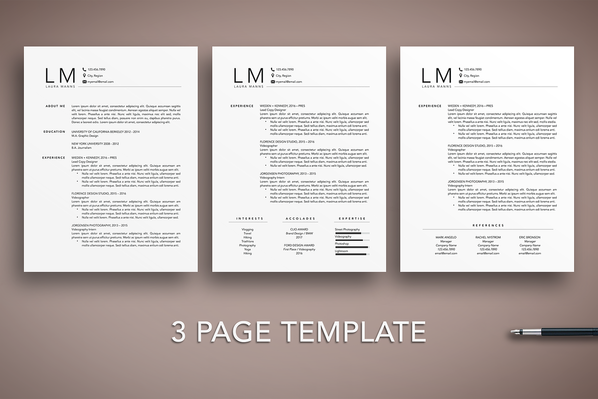 Professional Resume/CV Template, a Resume Template by The Creative Resume (Photo 3 of 8)