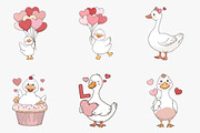 valentine-goose-clipart, an Illustration by CreationArt (Thumbnail 7 of 7)