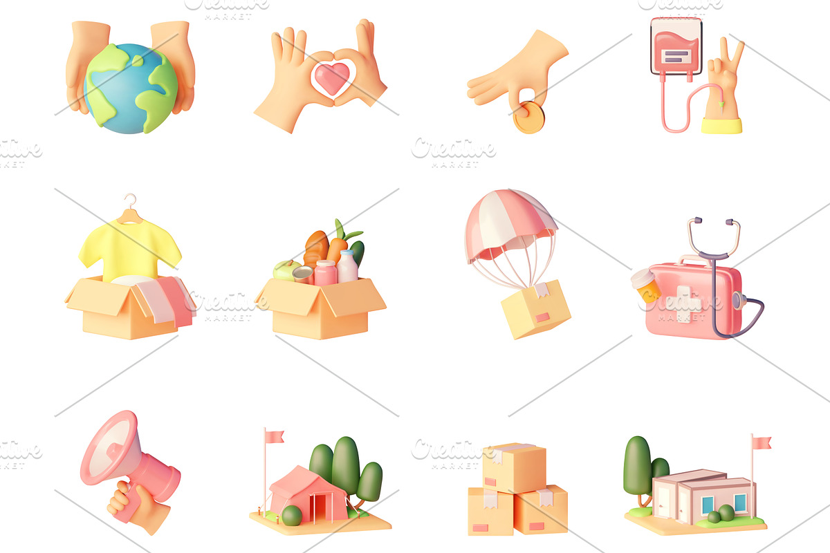 Vector charity and donations icon, an Object Graphic by tele52