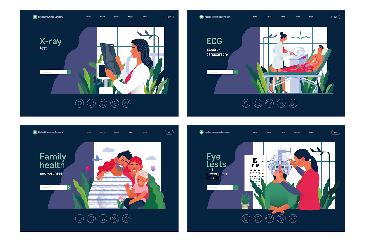 Part 2 Medical website illustrations, a Healthcare Illustration by Grivina's shop (Photo 20 of 37)