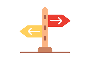 Sign Post Flat Icon, an Icon by Pexelpy