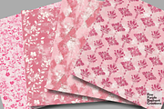 Pink Distressed Cottagecore Shabby, a Pattern Graphic by Fine Purple Elephant (Thumbnail 2 of 5)