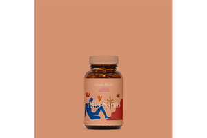 Amber Vitamin Bottle Mockup No. 6