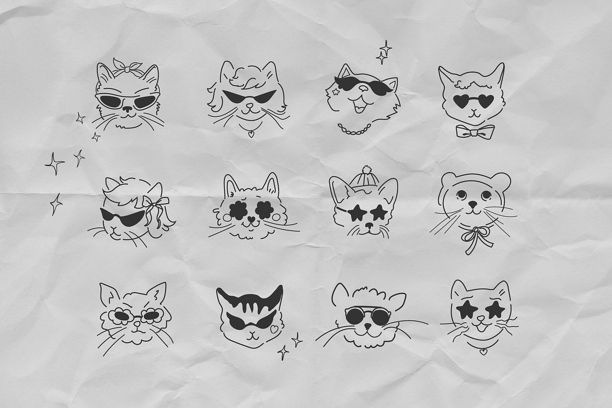 Sunny Cats collection, an Animal Illustration by Lera Efremova (Photo 2 of 7)