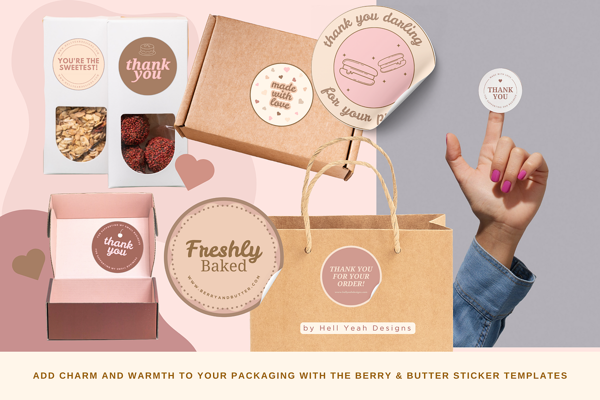 Bakery Round Sticker Templates, a Stationery Template by Hell Yeah Designs (Photo 4 of 7)