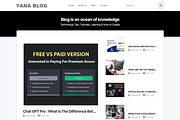 Yana - Modern Blog WordPress Theme, a WordPress Template by Design Collection (Thumbnail 1 of 3)
