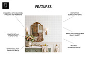 Vintage Bathroom Wallpaper Mockup, a Household Mockup by 1001 mockups (Thumbnail 2 of 15)