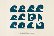 Waves - Hand Drawn Organic Waves, a Decorative Illustration by Madeline ODonoghue Design (Thumbnail 2 of 13)