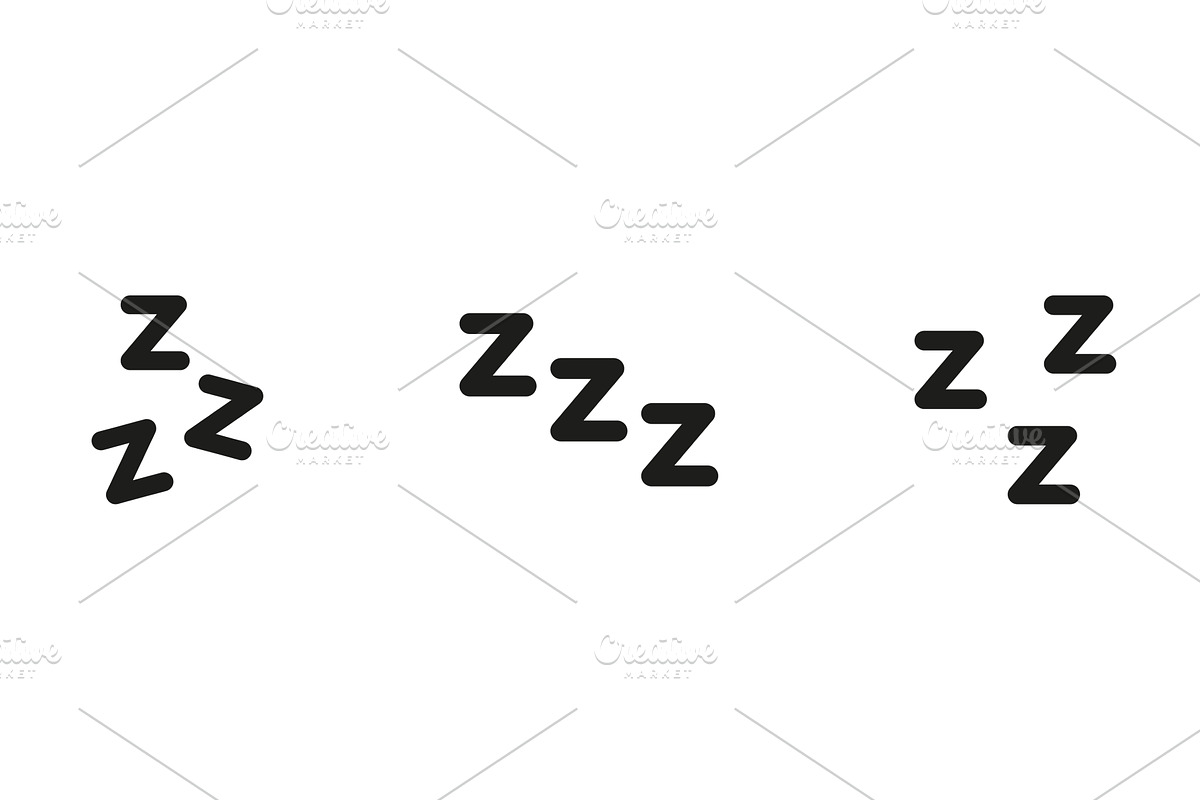 Sleeping Zzz Icons, an Object Illustration by Gentle Studio