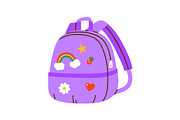Cute School Backpack Vector Set, an Education Illustration by Annie Birdie (Thumbnail 7 of 7)