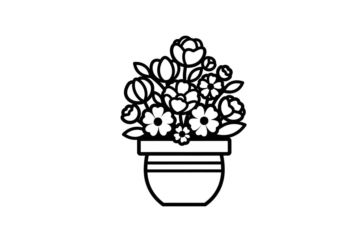 Flower Pot Silhouette Vector Bundle, an Illustration by jahid234 (Photo 12 of 49)