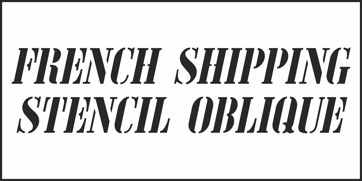 French Shipping Stencil JNL, a Font by Jeff Levine Fonts (Photo 4 of 5)