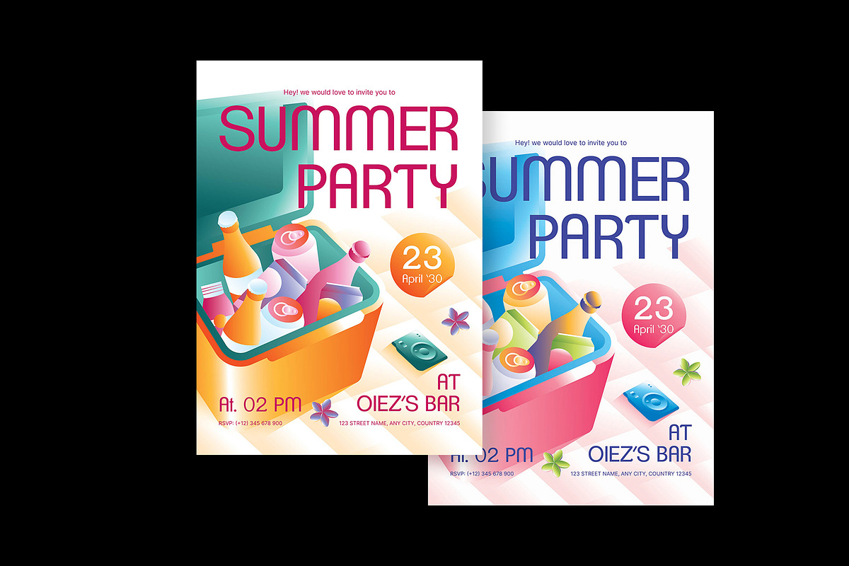 Summer Party Invitation, an Invitation Template by Neermana (Photo 2 of 4)
