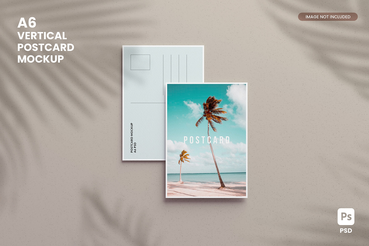 A6 Vertical Postcard Mockup, a Merchandise Mockup by TandemStock (Photo 1 of 4)