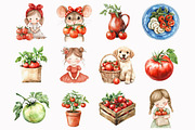 Tomato Girl Clipart, an Illustration by Design Market (Thumbnail 3 of 4)