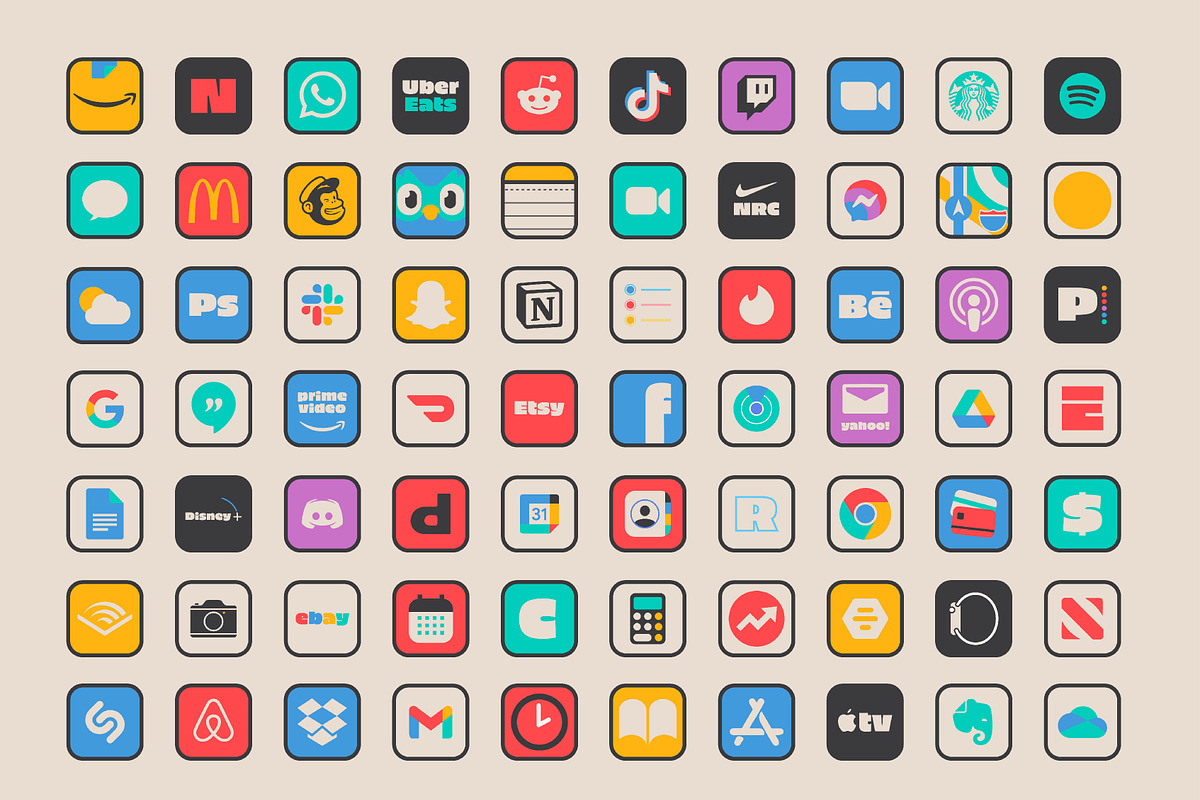 Nostalgia IOS 14 App Icons, an Icon by Creativity Bucketlist (Photo 3 of 4)