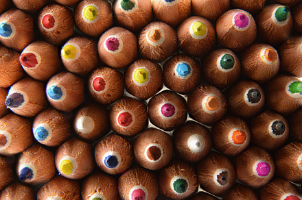 Background pattern of front detail of colored pencil tips, a School & Education Photo by Davizro's Market