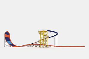 3D Model Waterpark Slide 5