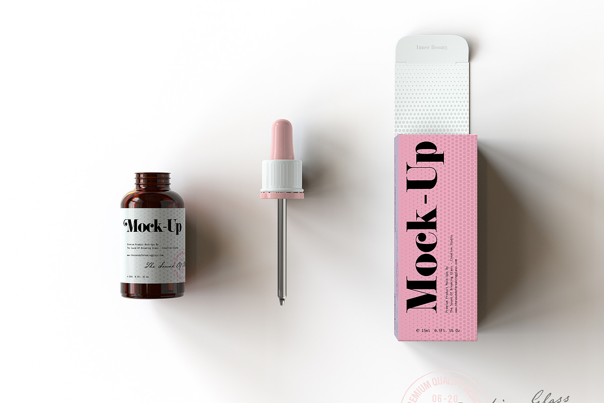Dropper Bottle & Box Mock-Up BUNDLE, a Cups & Container Mockup by TSOBG (Photo 17 of 35)
