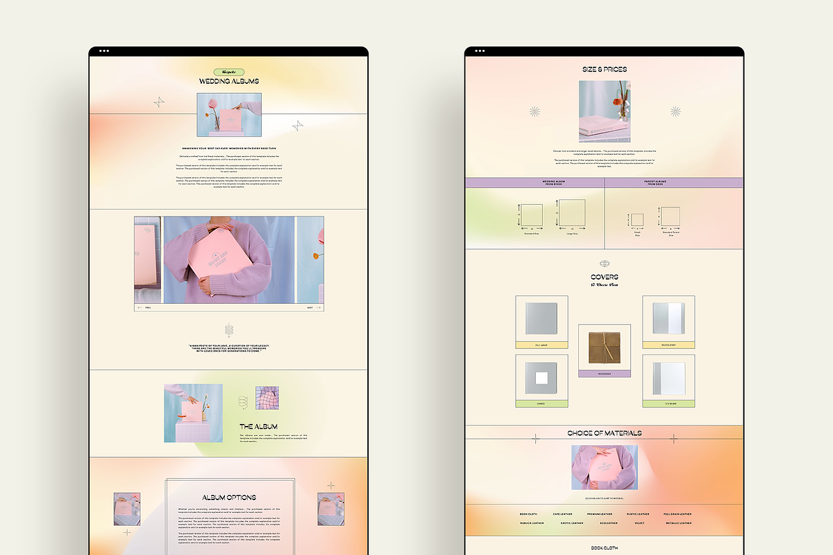 Y2K | Album Guide Webpage, a Marketing Template by Studio Leelou (Photo 6 of 9)
