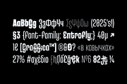 Entrofly — condensed font family, a Sans Serif Font by Slava Antipov (Thumbnail 6 of 14)