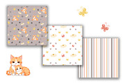 Digital Paper Cat and Kitten., a Pattern Graphic by TetianaArt (Thumbnail 3 of 6)