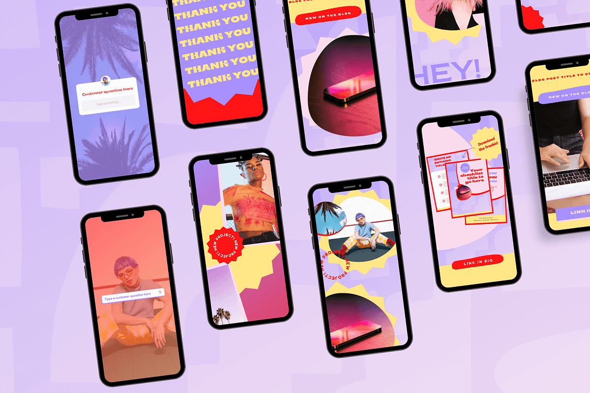 Bright Instagram Story Templates, a Social Media Template by Kurly Creative (Photo 8 of 11)