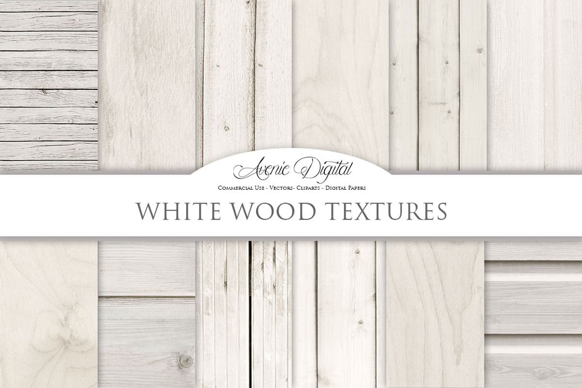 White Wood Digital Paper, a Texture Graphic by Avenie Digital (Photo 1 of 2)
