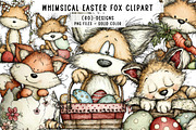 Whimsical Easter fox clipart, an Illustration by CreationArt (Thumbnail 1 of 7)